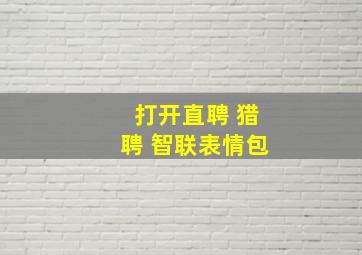 打开直聘 猎聘 智联表情包